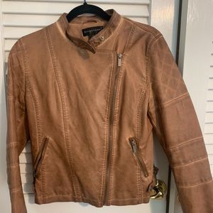 Lightly worn, good quality faux leather jacket